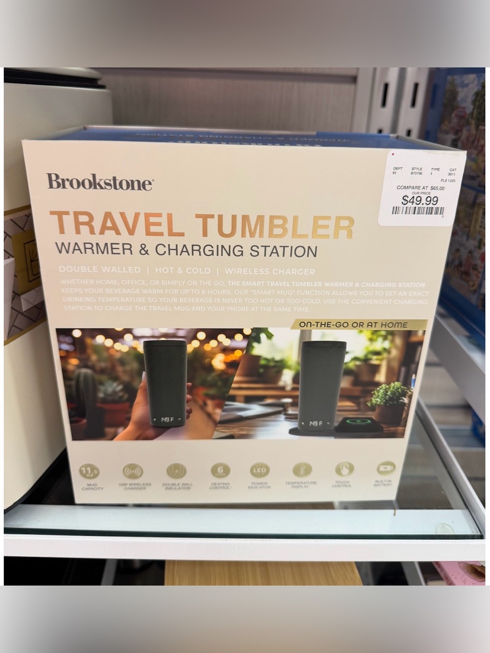 Brookstone Travel Tumbler Warmer & Charging Station - Picture 2 of 9